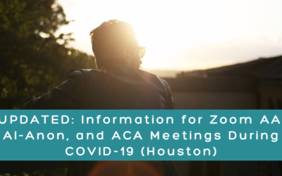 UPDATED: Zoom AA, Al-Anon, or ACA Meetings During COVID-19